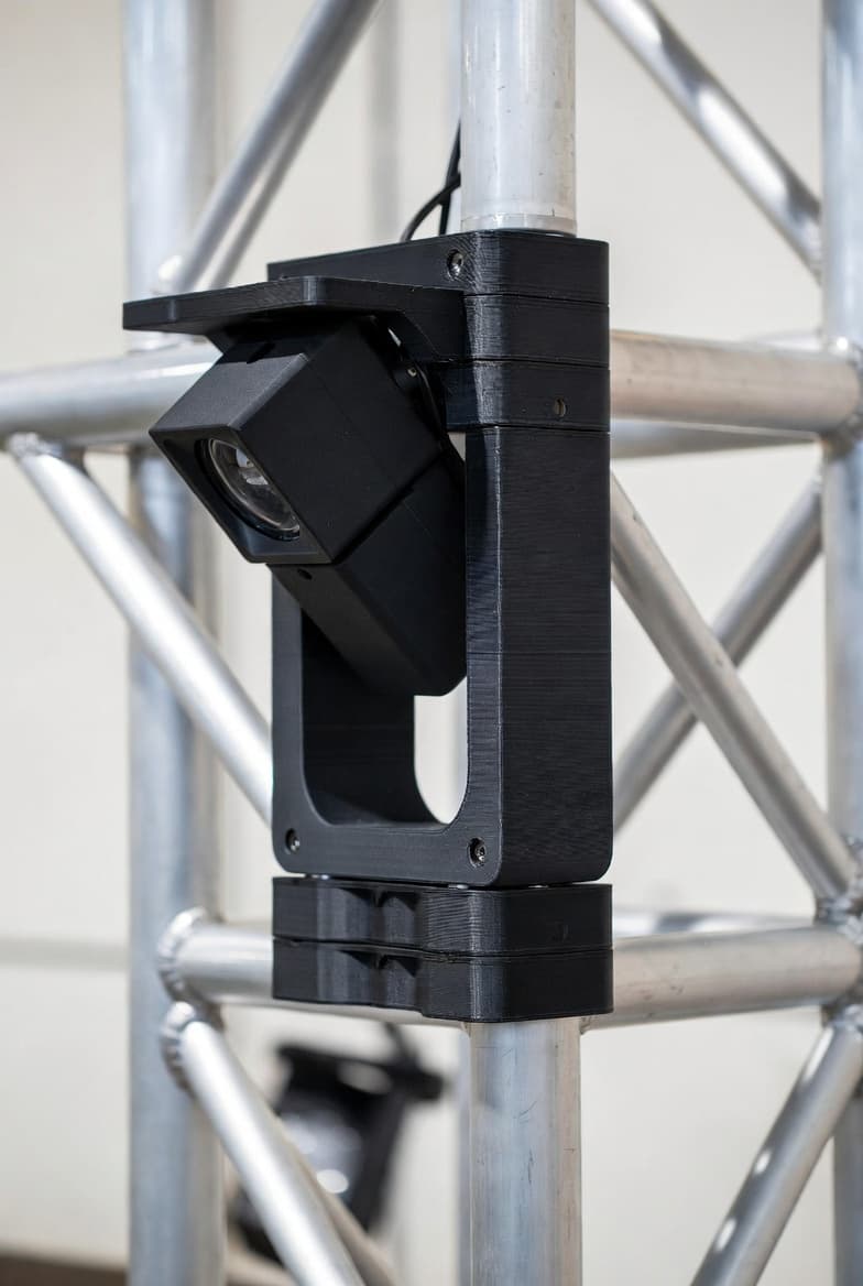 Modulare Lampenhalter für den Messebau